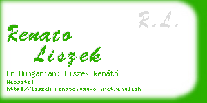 renato liszek business card
